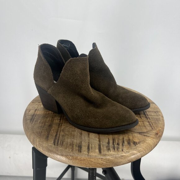 Steve Madden Adelphie Suede Boots Green - Picture 3 of 12